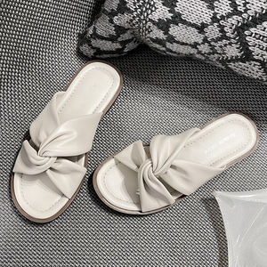 Sandales à glissière blanches personnalisables pour femmes adultes, chaussures confortables à lanières croisées - Product Image 3