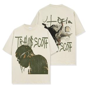 <span class=keywords><strong>เสื้อ</strong></span>ยืดแขนสั้นผ้าคอตตอนเนื้อหนาสำหรับผู้ชายเสื้อยืดสีดำสไตล์สตรีทฮิปฮอปสำหรับฤดูร้อน - Product Image 6