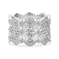 Anillo de Eternidad Hueco de Plata 925 con Baño de Rodio y Circonitas 5A, Diseño Único y Personalizado de Dylam, Anillos Finos de Moda para Mujer