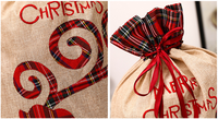 Sacs-cadeaux de Noël en toile de jute écologique pour les décorations saisonnières