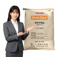 Plastique d'ingénierie Teijin Multilon PC/ABS TN-7700 à haut débit, sans halogène, ignifuge et résistant aux chocs