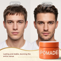 Pommade coiffante pour hommes à l'argile douce biologique, tenue longue durée, parfum original, cire coiffante de haute qualité, marque privée