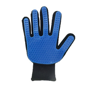 Pet Grooming Gloves Blue For Long Haired Cats With Round Comb Design <b>Cloth</b> <b>Material</b> Left Right Hand - Product Image 2