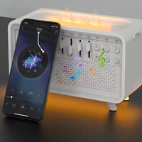 Veilleuse à bruit blanc réglable avec 8 modes, lumière RGB, haut-parleur sans fil et diffuseur d'arômes humidificateur pour usage domestique