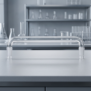 Adaptador de Vidrio Borosilicato SAMCO LAB, Curva de Recuperación Vertical, Accesorio para Recuperación Química en Destilación de Laboratorio - Product Image 2