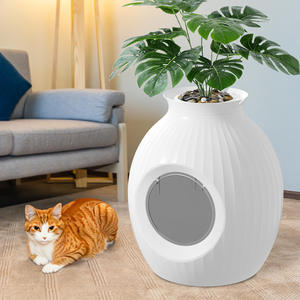 USMILEPET Grande Capacité Décor <span class=keywords><strong>Pot</strong></span> <span class=keywords><strong>de</strong></span> <span class=keywords><strong>Fleur</strong></span> Déodorant Litière pour Chat Toilette pour Animaux <span class=keywords><strong>de</strong></span> Compagnie avec Usine <span class=keywords><strong>de</strong></span> Contrôle des Odeurs - Product Image 1
