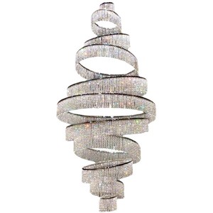 Lustre à double <span class=keywords><strong>hauteur</strong></span> Villa de luxe moderne Salon Acier inoxydable Cristal Lumière Éclairage d'ambiance, - Product Image 5