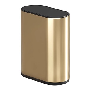 Corbeille à papier haut <span class=keywords><strong>de</strong></span> gamme en acier inoxydable pour salle <span class=keywords><strong>de</strong></span> bain, modèle premium à poussoir, design étroit et élégant, <span class=keywords><strong>luxe</strong></span> discret, durable pour la maison - Product Image 2