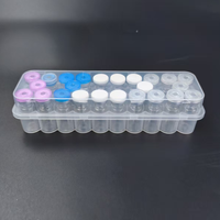 Caja Rectangular Transparente de Plástico PP para Polvo Liofilizado, Estuche para Viales de Polvo de Péptidos, Venta al por Mayor, OEM, ODM, Personalizado, 3 ml, 24 Viales