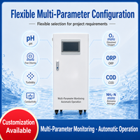 Système de surveillance multiparamètre de la qualité de l'eau avec unité intégrée de flux continu, en acier au carbone thermolaqué IP55