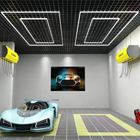 Éclairage hexagonal hexagonal de garage à led Individuellement pour le lavage de voiture