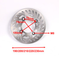 Disque de frein avant et arrière 190 mm 210 mm pour moto tout-terrain 150cc 125cc, moto de cross BSE, quad ATV