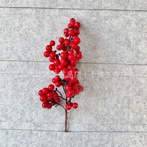 <span class=keywords><strong>Faux</strong></span> décorations de <span class=keywords><strong>fruits</strong></span> rouges pour la prospérité Accessoires Wintergreen populaires pour la fête du printemps - Product Image 2