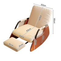 Fauteuil à bascule pliable en tissu pour salon, chambre, hôtel, canapé de loisirs une place pour la maison