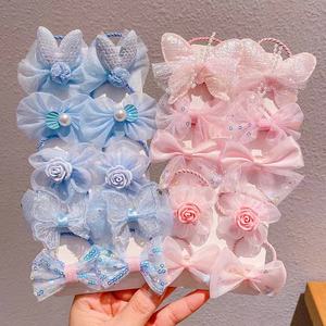 Juego de lazos para el cabello con flores de tul coloridas, coleteros de alta elasticidad, cuerdas para el cabello duraderas para niñas pequeñas, accesorios para el cabello de bebé - Product Image 2