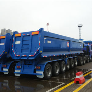 Remorque benne 6 essieux de haute qualité à suspension à ressorts à lames pour le transport de sable, de pierre et de charbon - Product Image 1