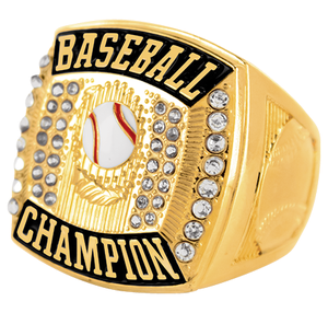 Bagues de championnat personnalisées en gros pour jeunes (baseball/softball) en alliage plaqué argent/or avec pierres précieuses – Style sportif/décontracté – Première place - Product Image 4