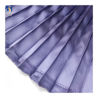 Tela Plisada de Satén de Poliéster YX931 Lila de 3 cm, 100% Poliéster, Elástica, Brillante, Tipo Acordeón, para Vestidos de Mujer