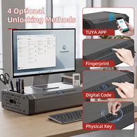 Monitor de Seguridad Inteligente con Cajón Extraíble para Debajo del Escritorio, Gran Espacio de Almacenamiento para Cámara, Documentos y Objetos de Valor Personales