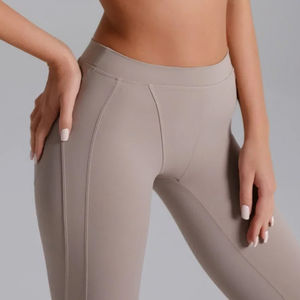 Conjunto Deportivo para Mujer, Sin Costuras, Acanalado, Leggings de Cintura Alta y Camiseta sin Mangas, Ropa de Gimnasio - Product Image 6