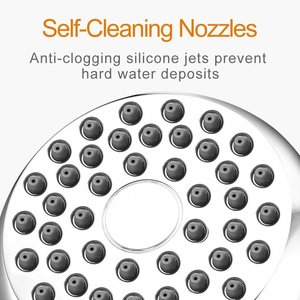 Pomme <span class=keywords><strong>de</strong></span> douche haute pression 3 pouces anti-fuite, pomme <span class=keywords><strong>de</strong></span> douche chromée fixe, rotule métallique réglable - Product Image 5