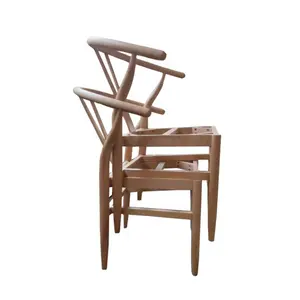 Nature beech oak wood Bentwood wedding event rental hotel stackable wishbone Y chairs