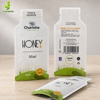 Sachets de miel personnalisés imprimés de 15 ml et 30 ml, forme spéciale, en aluminium, à fermeture hermétique, pour emballage alimentaire liquide, sac en plastique