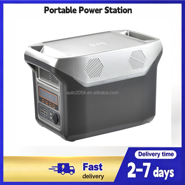 2500W LiFePO4 Portable Power Station Solar Generator AC Outlet Power Bank Pure Sine Wave Inverter Jump Starter Home Outdoor