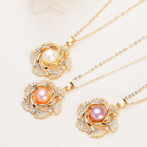 Collar de Perlas de Agua Dulce Mantou de 8mm al por Mayor con Cadena de Clavícula de Aleación de Cobre en Forma de O, Hermosa Joyería para Mujer - Product Image 1