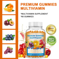 Bonbons gommeux multivitamines végétaliens Vitamine B C D Soutien du système immunitaire pour adultes enfants Sans danger pour les femmes enceintes
