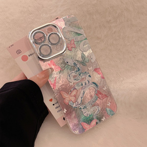 Funda para Teléfono con Purpurina para <span class=keywords><strong>iPhone</strong></span> 16 15 14 13 <span class=keywords><strong>12</strong></span> 11, TPU Anti-Caídas, Resistente a Golpes, Diseño de Flores y Serpientes, para Chicas y Mujeres - Product Image 2
