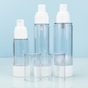 Stock Refillable Lotion Mist Spray <b>Pump</b> <b>Bottle</b> Transparent Plastic Airless <b>Pump</b> <b>Bottle</b> 15ml 30ml 50ml 80ml 100ml 120ml - Product Image 3
