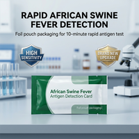 Carte de test rapide de l'antigène de la peste porcine africaine – Kit de diagnostic vétérinaire 10 pièces pour la détection rapide dans le sang, le sérum, les tissus et la salive