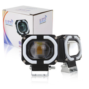 ไฟสปอร์ตไลท์ LED แบบฟิชอายสองสี 12-24V สำหรับรถออฟโรด มอเตอร์ไซค์ SUV รถบรรทุก รถตู้ รถมินิแวน - Product Image 2