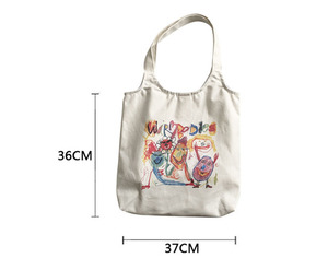 Nouveau <span class=keywords><strong>sac</strong></span> en toile d'art et de <span class=keywords><strong>manga</strong></span> japonais <span class=keywords><strong>sac</strong></span> fourre-tout lavable en toile décontracté quotidien shopping - Product Image 3