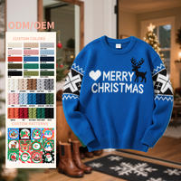 OEM de haute qualité confortable tricoté moche fête de Noël pull femme logo personnalisé tricoté à manches longues chandails de Noël pour les femmes