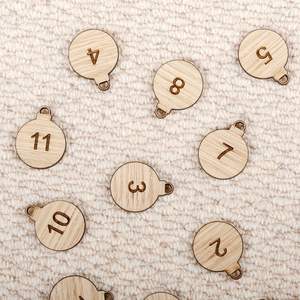 Arbre de noël en bois <span class=keywords><strong>calendrier</strong></span> de l'avent compte à rebours 24 bouteilles présentoir à vin en bois joyeux noël décoration de la maison - Product Image 6