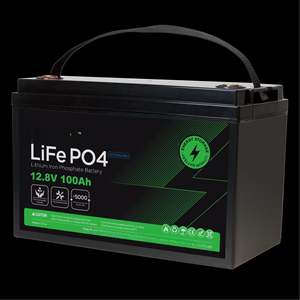 Batterie au lithium fer phosphate à décharge profonde 12V 100Ah 1280Wh, compatible avec les systèmes solaires 12.8V, batteries 200Ah 300Ah au lithium fer phosphate - Product Image 2