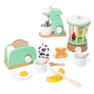 Mini giocattolo in <span class=keywords><strong>legno</strong></span> per bambini giochi <span class=keywords><strong>cucina</strong></span> artificiale e cibo tra cui macchina per il caffè e spremiagrumi modelli confezionati in scatola - Product Image 4