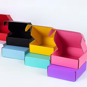 Pack de petites boîtes en carton ondulé pour l'expédition, l'emballage, les cadeaux artisanaux, les produits à offrir - Product Image 1