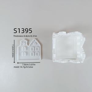 Moldes de almacenamiento de Arte de resina 3D ecológicos hechos a mano S1395 PC Ins adornos de Casa ahuecados herramientas de pastel de silicona Barra de resina - Product Image 2