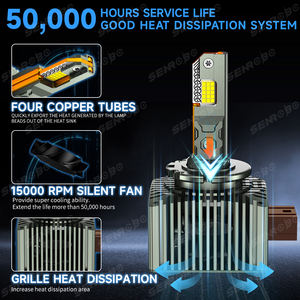 SENROBO série D nouveau phare LED <span class=keywords><strong>DK6</strong></span> D1S D2S D3S D4S D5S D8S 130W 6000K 26000LM montage universel 12V Plug and Play - Product Image 3