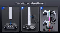 Ventilateur de refroidissement de Station de charge ABS de haute qualité pour PS5 Pro/Slim PC Compatible support de jeu vidéo lumière d'ambiance de bureau