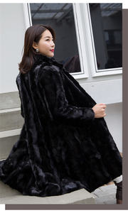 <span class=keywords><strong>Manteau</strong></span> de <span class=keywords><strong>fourrure</strong></span> de <span class=keywords><strong>vison</strong></span> véritable au design long pour femmes personnalisé en usine - Product Image 5