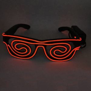 EL Wire Spiral LED Lunettes <span class=keywords><strong>de</strong></span> <span class=keywords><strong>soleil</strong></span> à éclairage <span class=keywords><strong>de</strong></span> foule EL Lunettes <span class=keywords><strong>de</strong></span> <span class=keywords><strong>soleil</strong></span> lumineuses pour événements EDM Festival Party Clubs Props - Product Image 6