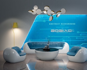 Sofás de piel sintética para oficina, pintura para hornear, diseño moderno, alta calidad - Product Image 4