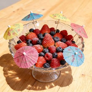 <span class=keywords><strong>Sombrillas</strong></span> <span class=keywords><strong>para</strong></span> Cócteles, <span class=keywords><strong>Sombrillas</strong></span> de Madera Maciza y Papel Encerado <span class=keywords><strong>para</strong></span> Decoración de Cócteles, Brochetas de Frutas <span class=keywords><strong>para</strong></span> Pastel, 100 Unidades por Bolsa - Product Image 3