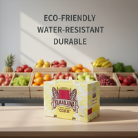 Boîte d'emballage personnalisée en gros pour fruits et légumes frais, pliable, en plastique PP, matériaux recyclés, épaisseur 3-5 mm, HW-SHBOX