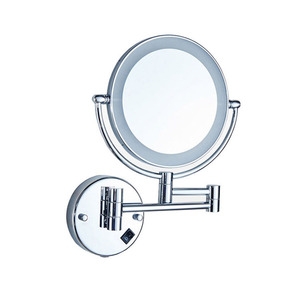 Bathroom <strong>Smart</strong> <strong>Mirror</strong> with Led Lights Wall Mounted Brass Golden Makeup <strong>Mirror</strong> - Product Image 2