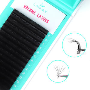 Extensions de <span class=keywords><strong>cils</strong></span> personnalisées avec logo, noir foncé, synthétiques PBT coréens, volume complet, faites à la main, sans cruauté, marque privée, courbure C CC L M - Product Image 3